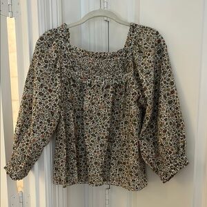 NWT Doen Floral Print Women's Top with Liberty Print